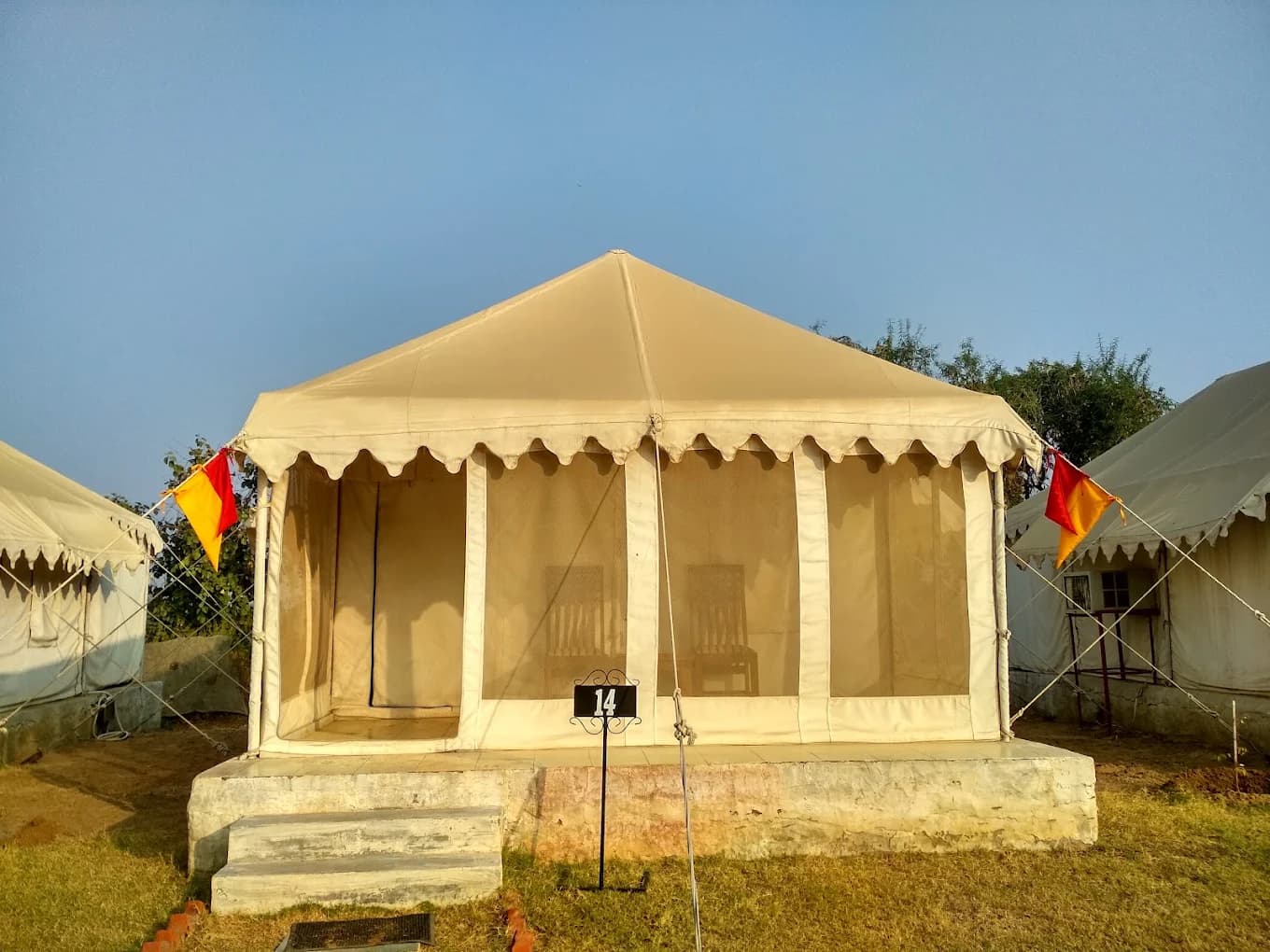 Royal Rajasthani tent with scalloped arches
