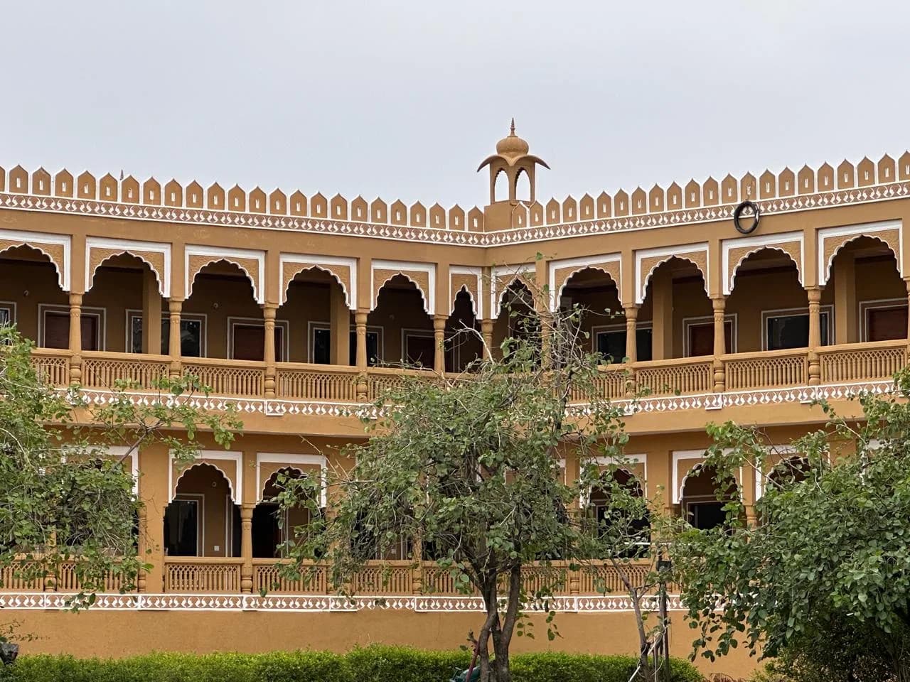 Arcaded palace façade with chhatris